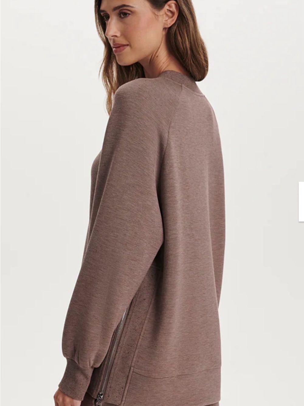 Varley - Nicole Boyfriend Sweater - Deep Taupe Marl Fleck Medium - Picture 2 of 6